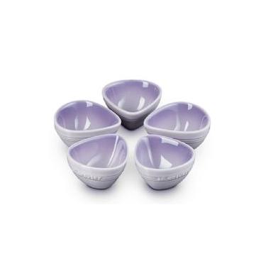 Imagem de CONJUNTO LE CREUSET 5 MINI PRATOS PÉTALAS PARA MOLHO 100ML EM CERÂMICA BLUE BELL PURPLE...