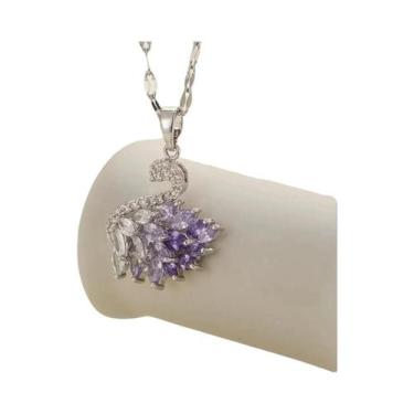 Imagem de Colar Feminino Com Pingente De Cisne Em Cobre Com Zircônia  Presente D
