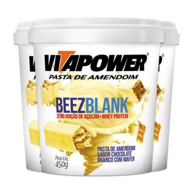 Imagem de Kit 3 Pasta de Amendoim Vitapower Beezblank 450g - Vitafor