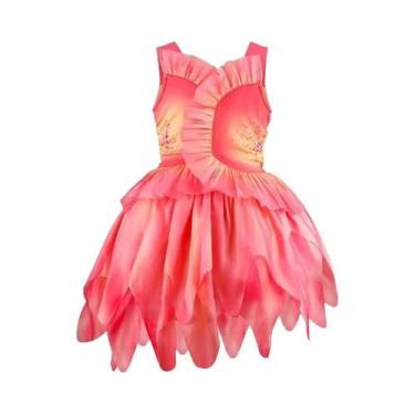 Imagem de Fantasia De Princesa Rosa Para Meninas Com Acessórios Para Festa De Ha