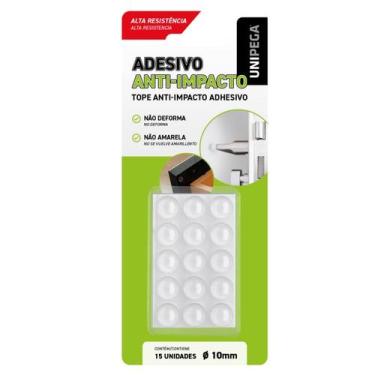 Imagem de Adesivo Anti Impacto 10mm UniPega Cartela 15 Unidades