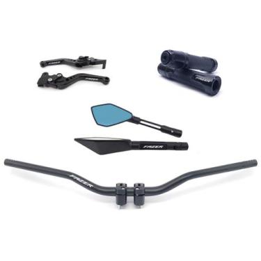 Imagem de Kit Manete Manopla Guidão Retrovisor Fazer 150 freio UBS - NoBrand, Pr