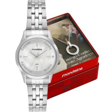 Imagem de Relógio MONDAINE KIT feminino sagrado analógico quartz 32965L0MKNE2K1