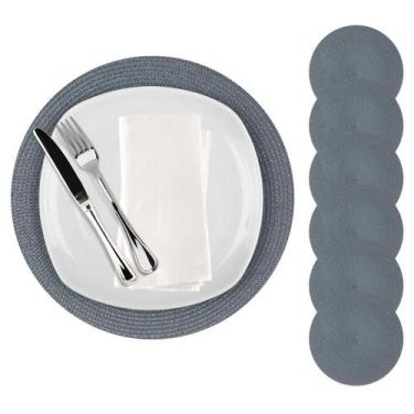 Imagem de Kit 12 Jogo Americano Redondo Mesa Posta Sousplat Supla Cozinha 38 cm 