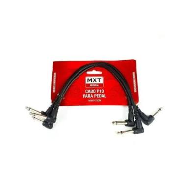 Imagem de Kit com 3 cabos P10 para pedal 25cm MXT
