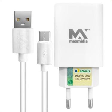 Imagem de Carregador Rápido Tipo C USB 5A Bivolt Compacto com Cabo - Maxmidia