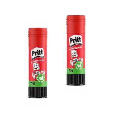 Imagem de Cola Bastão Escolar Escritório 2 Unidades Branca 20g PRITT