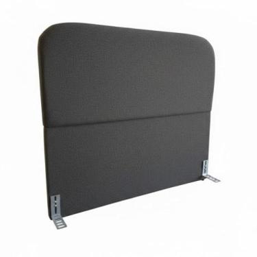 Imagem de Cabeceira de Cama Box Casal 140cm Orgânica Cinza Grafite - Veludo - Cl