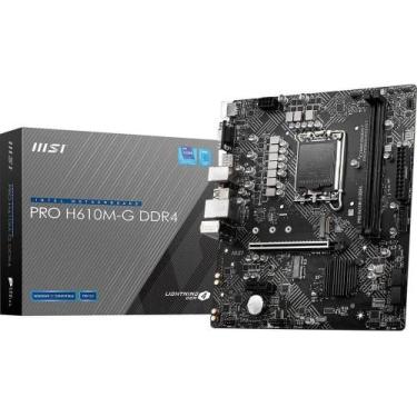 Imagem de Placa Mãe MSI Pro H610M-G DDR4 Socket LGA 1700 Chipset Intel cor:preto