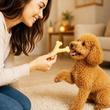 Imagem de Osso Caes Mordedor Forquilha P Bambu Sabor Bacon Oferta Pet - PET IN