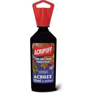 Imagem de Tinta para Tecido Acripuff 35ML Preto PCT.C/03 - Acrilex