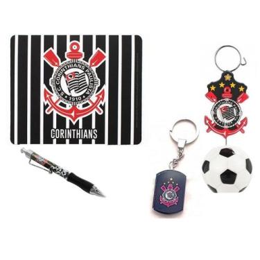 Imagem de Kit Torcedor do Corinthians 01 mouse pad 01 porta recado 01 caneta01 c
