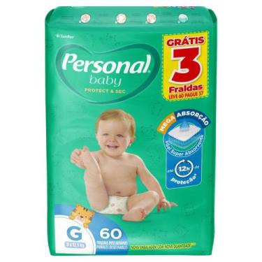 Imagem de Fralda Personal Baby pacote Hiper tamanho G - Santher