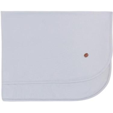 Imagem de Manta Bebê Menino Algodão Azul Claro Liso Mini &amp Co - Mini & Co, ÚN