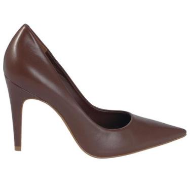 Imagem de Sapato Scarpin Carrano Couro 754001, Cafe, 36