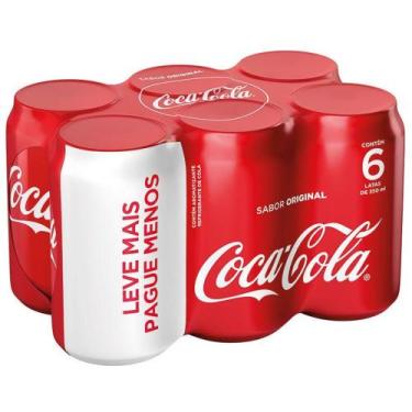 Imagem de Refrigerante Coca Cola Lata 350 ml Embalagem com 6 Unidades - Coca-Col