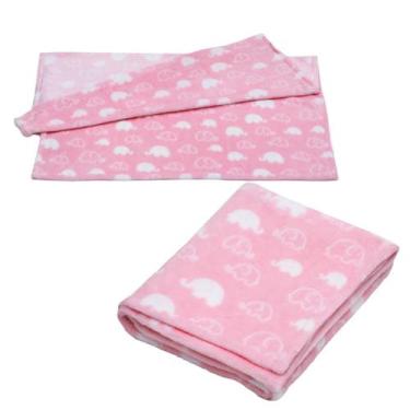 Imagem de Cobertor Infantil Soft Manta Bebê Microfibra Antialérgico Rosa - LOANI