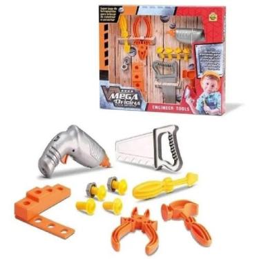 Imagem de Kit Ferramentas De Brinquedo Infantil C/ 13 Pçs Mega Oficina - Samba T