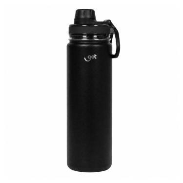 Imagem de Garrafa Térmica Get Trity - 500ml - Inox - Quente ou Frio - Bico - Base Emborrachada - Preta - 72345