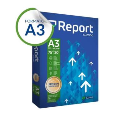 Imagem de Papel sulfite a3 75gr 500 folhas branco report - SUZANO