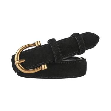 Imagem de Cinto Feminino De Couro Camurça Luxuoso Casual Versátil Para Negócios 