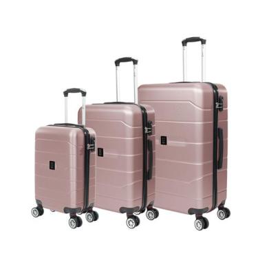 Imagem de Kit de malas de viagem P/M/G ABS Rodas Duplas 360 Removíveis Tokio Swi