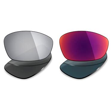 Imagem de 2 pares de lentes polarizadas de substituição da Mryok para óculos de sol Oakley Blender – Opções