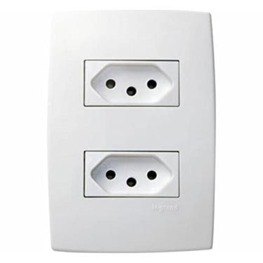 Imagem de CONJUNTO DE DUAS TOMADAS 2P+T 4X2 10A BRANCO - PIALPLUS - PIAL - 615075