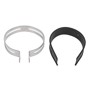 Imagem de Braçadeira para tubo de escape de motocicleta, silenciador de motocicleta, clipe de aço inoxidável com tira de borracha, peças universais