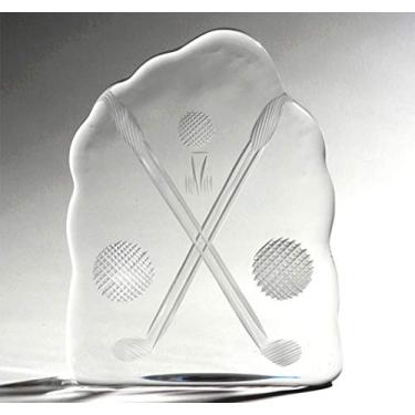 Imagem de Peso em papel - Golfe gravado - Vidro - Decoração de casa - Feito à mão - Ornamento de mesa ou mesa - Lindamente projetado - por Barski - Feito na Europa