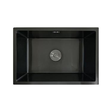 Imagem de Cuba Inox de Cozinha - Embutir ou Sobrepor Gourmet 60x40  com Acessórios - Preta