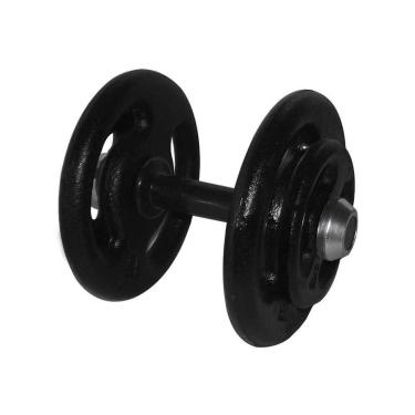 Imagem de Dumbbell Pintado Pegada Emborrachada Academia Fitness 22kg