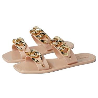 Imagem de Kenneth Cole Sandália feminina Naveen Chain Jelly Flatform, Dourado, 41