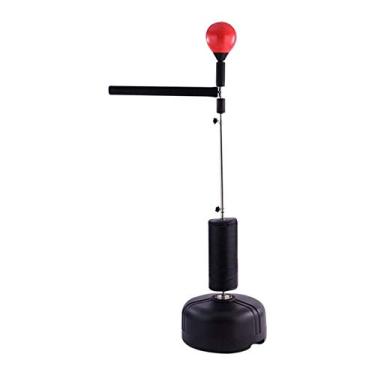 Imagem de Boxe com barra de velocidade, Saco reflexo ajustável em altura, saco de pancadas autônomo com suporte, Bola de soco de velocidade ajustável em altura para treinamento de fitness para adultos e