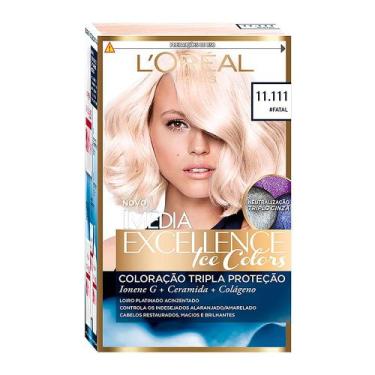 Imagem de Tintura Creme Imédia Excellence L'oréal Ice Colors Fatal 11.111 Kit