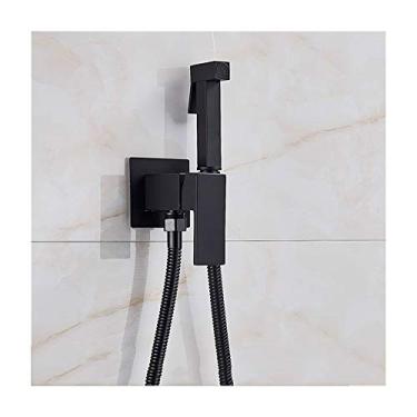 Imagem de Pulverizador de bidé com água fria e quente latão portátil lavador de fraldas de pano conjunto pulverizador de chuveiro de parede de furo único chuveiro de banheiro torneira de bidê para lim