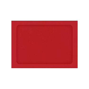 Imagem de Envelopes de janela A7 para rosto inteiro – vermelho rubi (50 Qtd.)