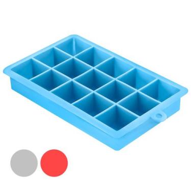 Imagem de Forma De Gelo Azul Em Silicone 15 Cubos Livre De Bpa - Uny Gift