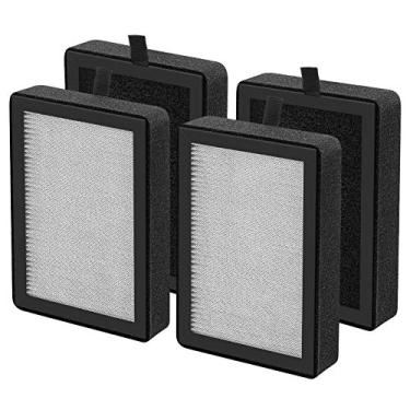Imagem de Pacote com 4 filtros de substituição LV-H128 compatíveis com purificadores de ar LEVOIT LV-H128 / PUURVSAS (HM669A) / ROVACS (RV60), filtro 3 em 1 para filtro de substituição LV-H128-RF