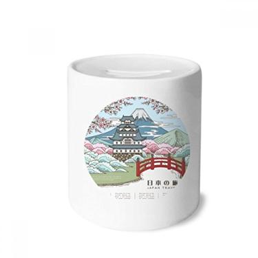 Imagem de DIYthinker Mount Fuji Sakura Japan Ukiyo-e Money Box Saving Banks Ceramic Coin Case Kids Adults