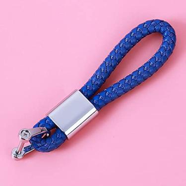 Imagem de YJADHU Porta-chaves de TPU macio masculino feminino chaveiro capa de chave de carro, apto para Audi C6 A7 A8 R8 A1 A3 A4 A5 Q7 A6 C5, chaveiro azul