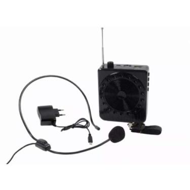 Imagem de Kit Microfone Professor Radio Microfone Megafone Amplificador Voz