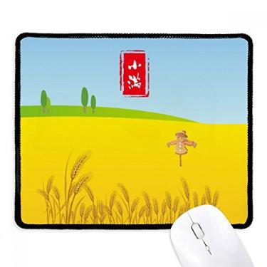 Imagem de Mousepad circular de grão integral vinte quatro, com borda costurada, tapete de borracha para jogos