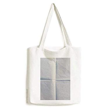 Imagem de Sacola de lona com textura de dobra simples Paper Clean, bolsa de compras casual