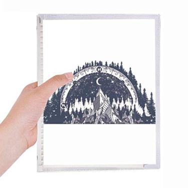 Imagem de Caderno com estampa de arte Iceberg Forest Moon com folhas soltas e diário recarregável