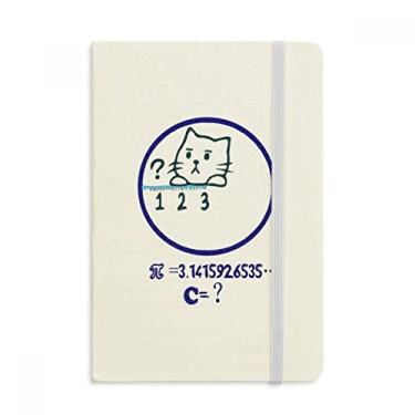 Imagem de Caderno de ilustração de gato com tema de matemática, capa dura oficial, diário clássico
