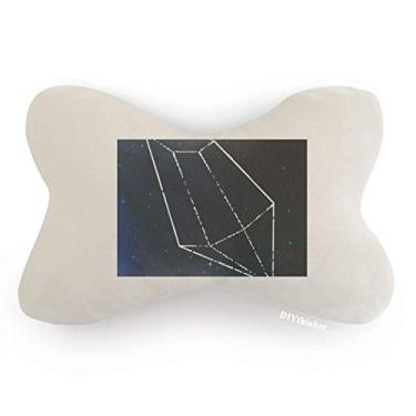 Imagem de DIYthinker Almofada de apoio de cabeça para decoração de pescoço Blue Star Crystal Universe Sky Fantasy carro