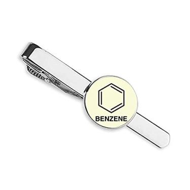 Imagem de Clipe de gravata Benzene com fórmula da estrutura molecular para presente de homem de negócios