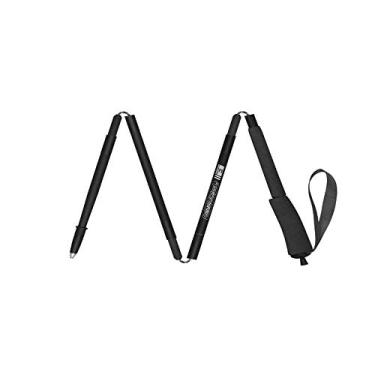 Imagem de N/H Pacote com 2 bastões de caminhada leves - bastões de caminhada dobráveis de fibra de carbono/bastões de caminhada resistentes e dobráveis - bastões de caminhada profissionais duráveis para homens, mulheres/preto