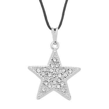 Imagem de Colar Estrela com Strass 20mm - Sunshine Cristais Cor:Prata